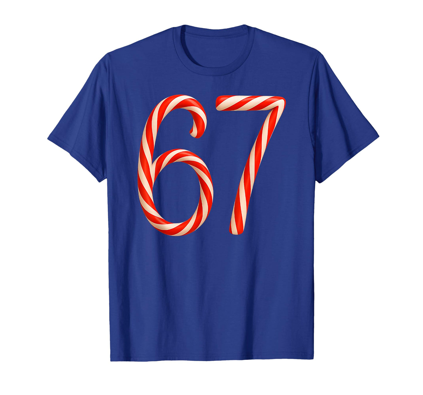 Six Seven Kids 67 Boys Girls 6 7 Peppermint Candy Cane Tee T-Shirt