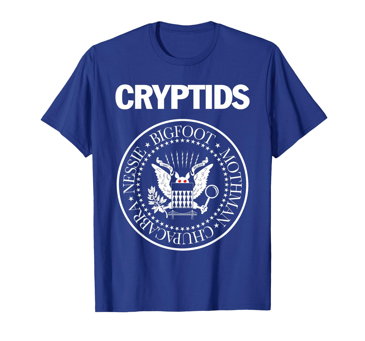 CRYPTIDS – Bigfoot Mothman Nessie Chupacabra Parody Punk T-Shirt