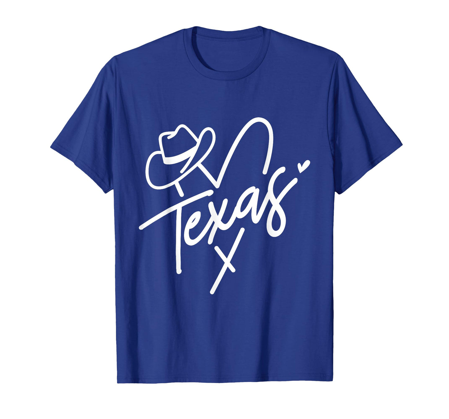 Texas Heart Hat State Pride Design T-Shirt