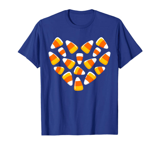 Candy Corn Heart Halloween T-Shirt