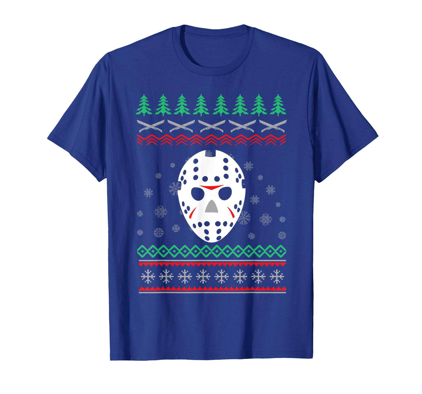 Jason Hockey Mask Ugly Christmas Holiday Festive T-Shirt