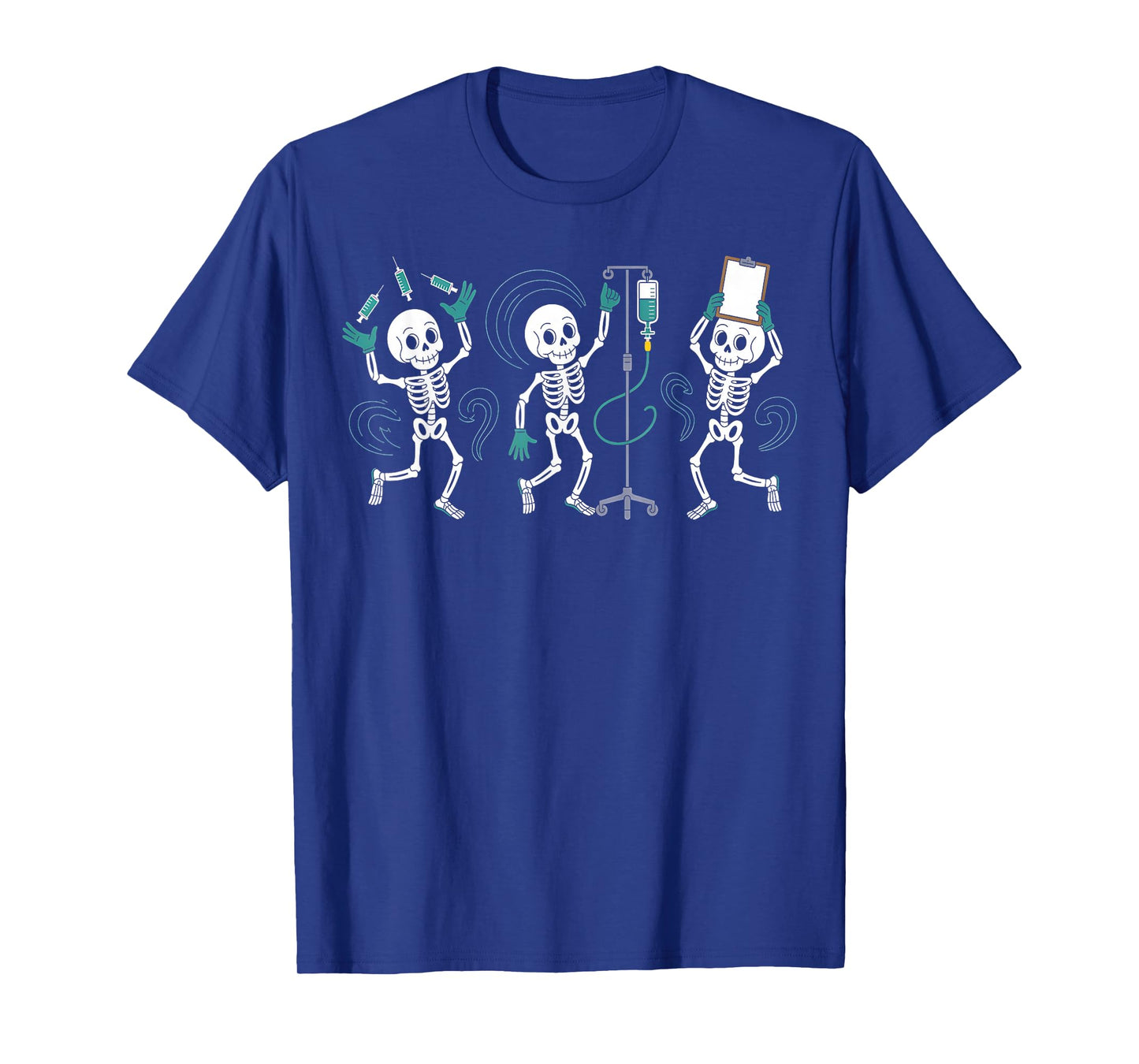 Funny Nurse Skeleton Halloween Healthcare Crew Skeleton T-Shirt
