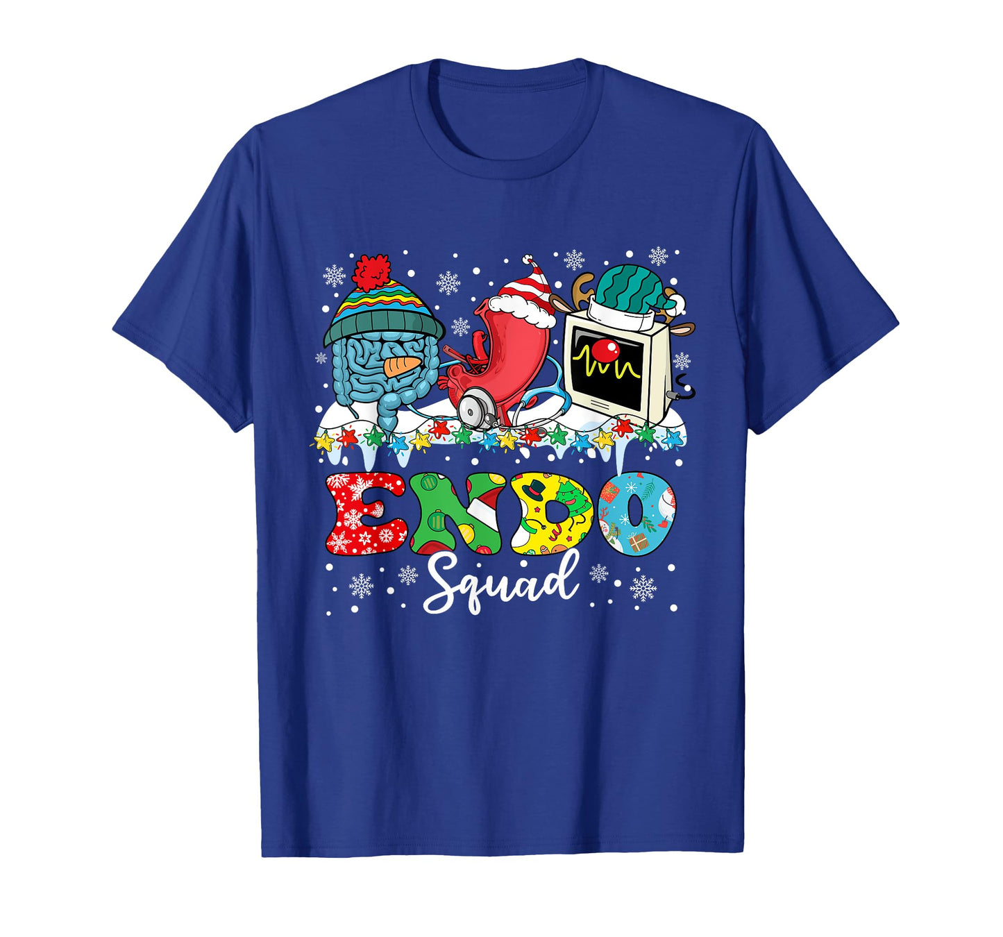 Endoscopy Squad Stomach Santa Hat Endoscopy Tech Christmas T-Shirt