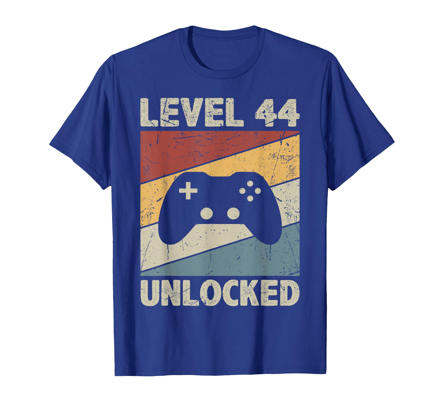 Level 44 Unlocked - Retro Vintage Funny 44th Birthday Gamer T-Shirt
