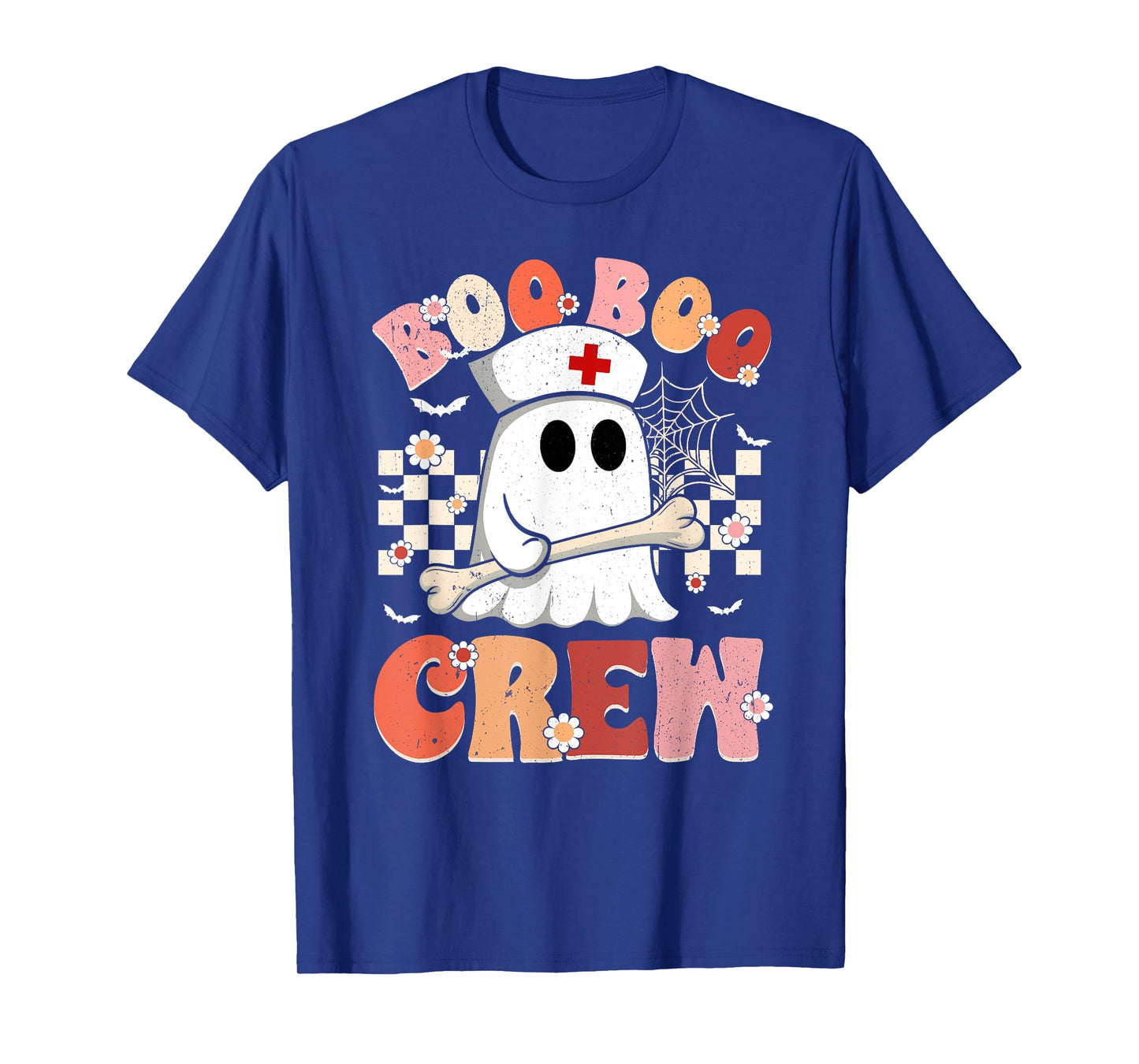 Halloween Boo Boo Crew Nurse Ghost Paramedic EMT EMS Groovy T-Shirt