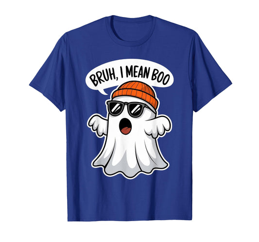 Funny Halloween Ghost Boo Bruh I Mean Boo For Boys Kids Men T-Shirt