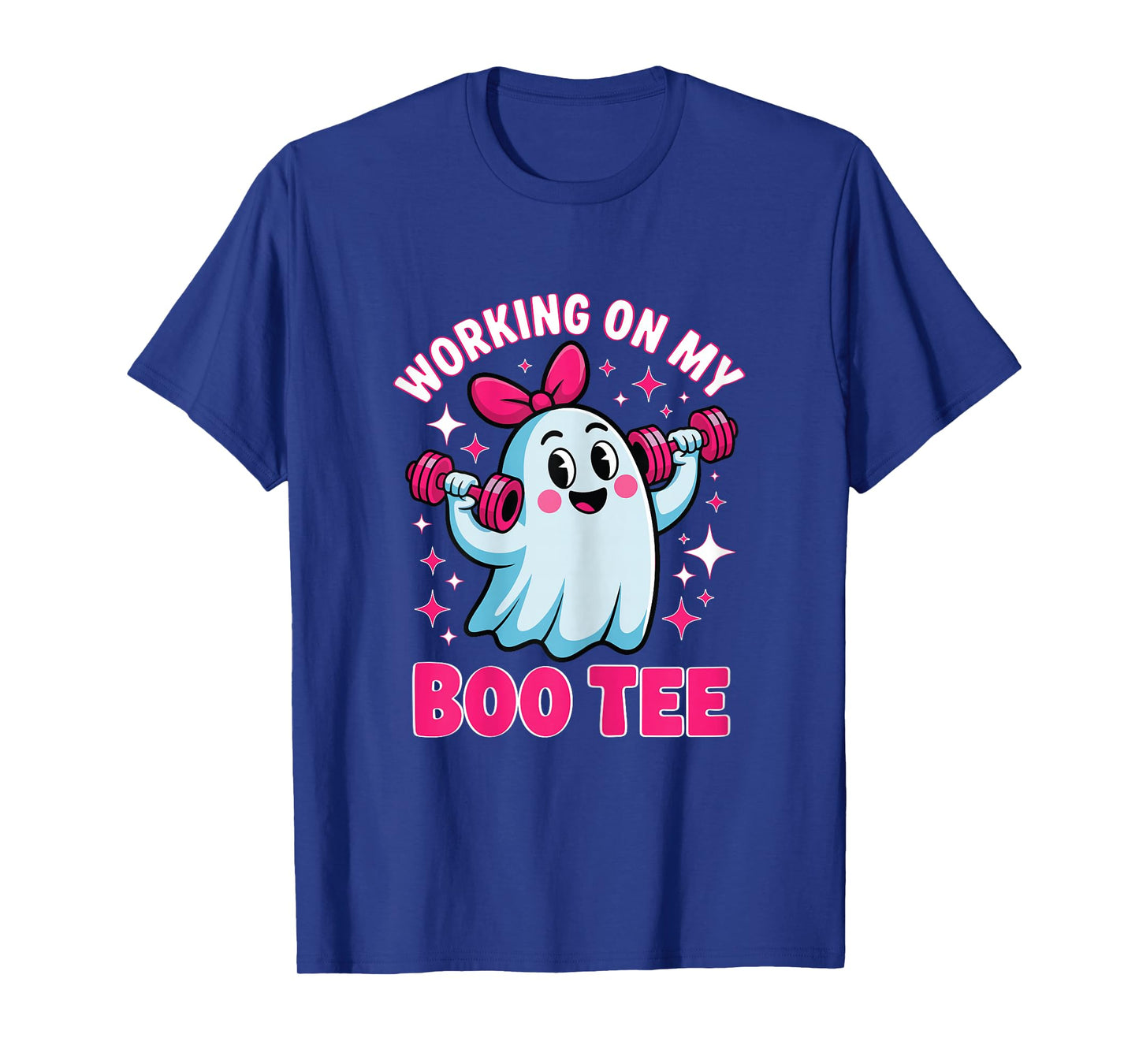 Working on My Boo Tee Funny Gym Halloween Workout for Women T-Shirt