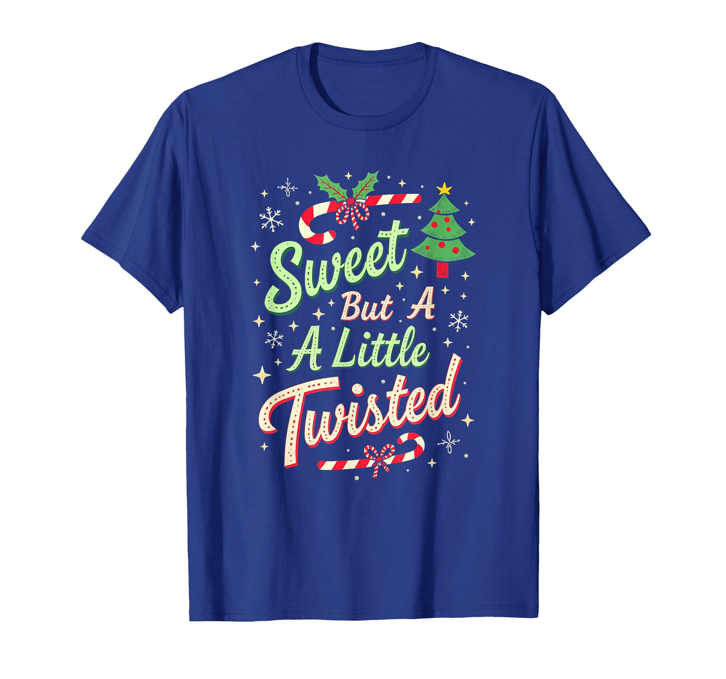 Sweet But Twisted Funny Christmas Candy Cane Xmas T-Shirt