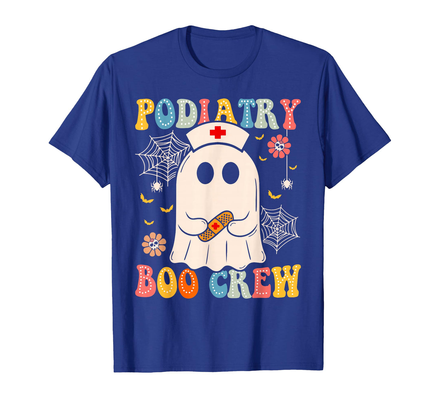 Groovy Podiatry Boo Crew Nurse Funny Ghost Halloween Nurse T-Shirt