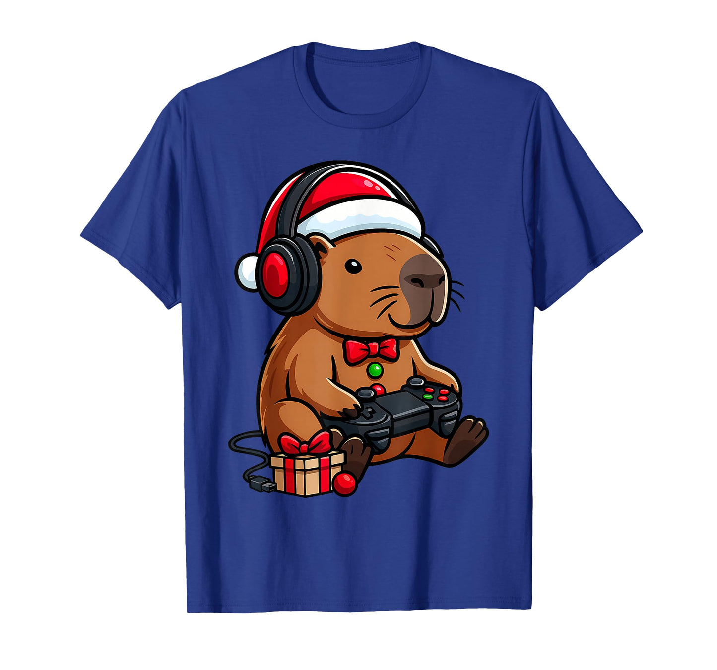 Bruh Christmas Capybara Gamer Video Gaming Men Women Kids T-Shirt