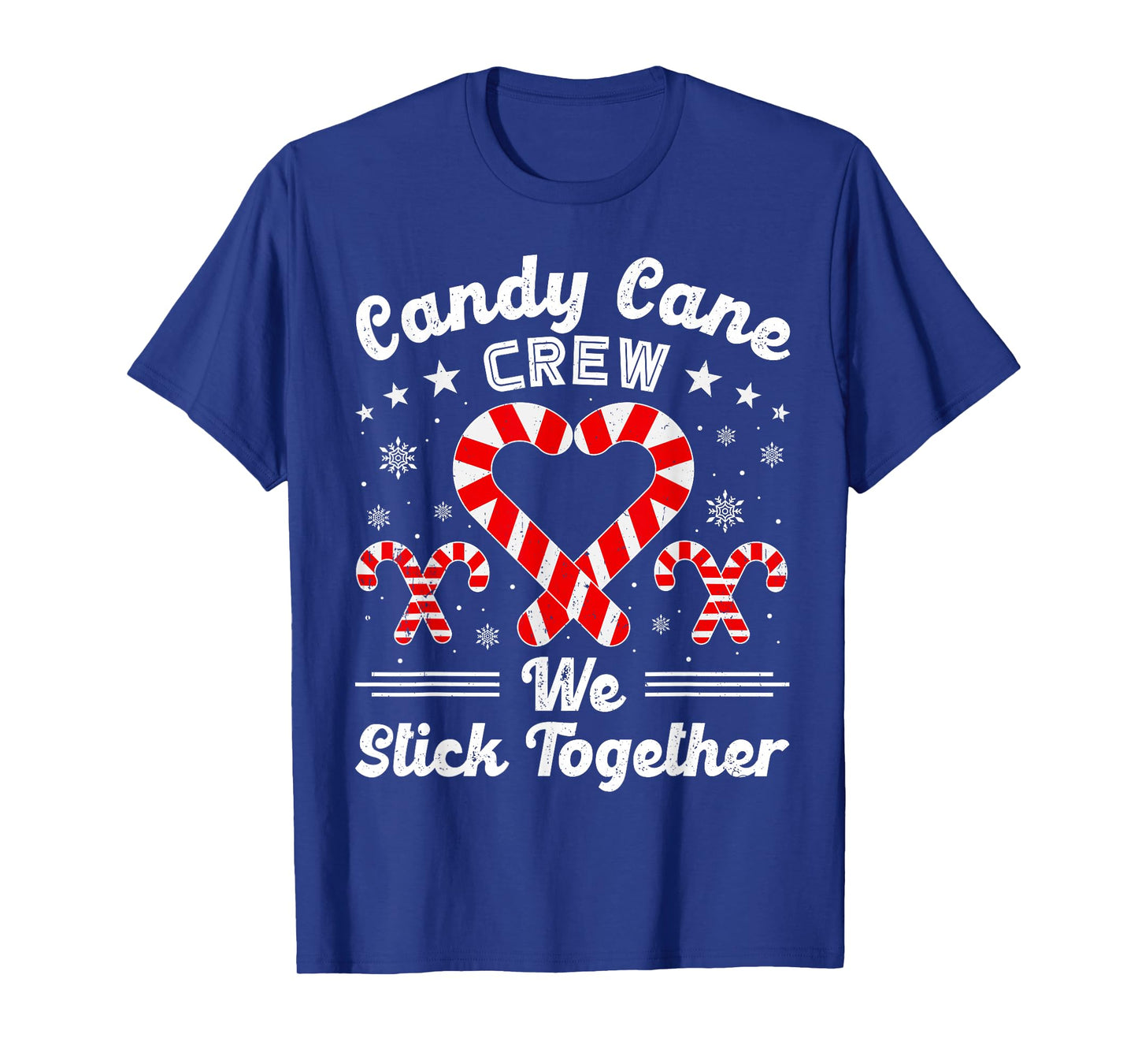 Christmas Candy Cane Heart Crew Family Matching Pajamas T-Shirt