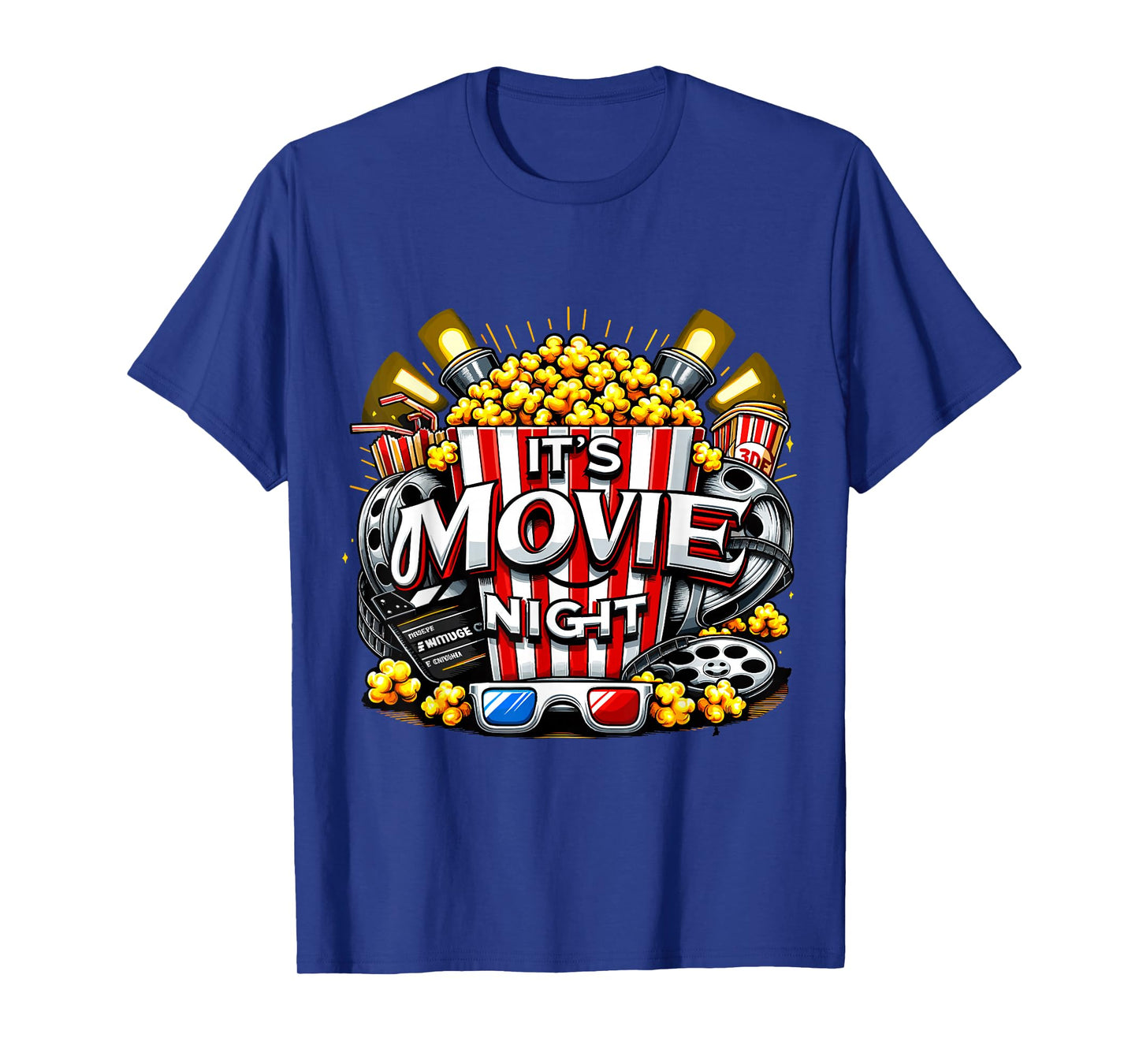 It's Movie Night Popcorn Cinema T-Shirt