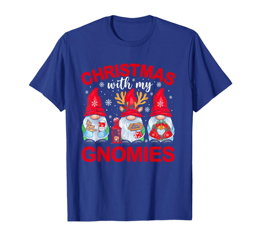 Hanging with My Gnomies Matching Family Christmas Gnome T-Shirt