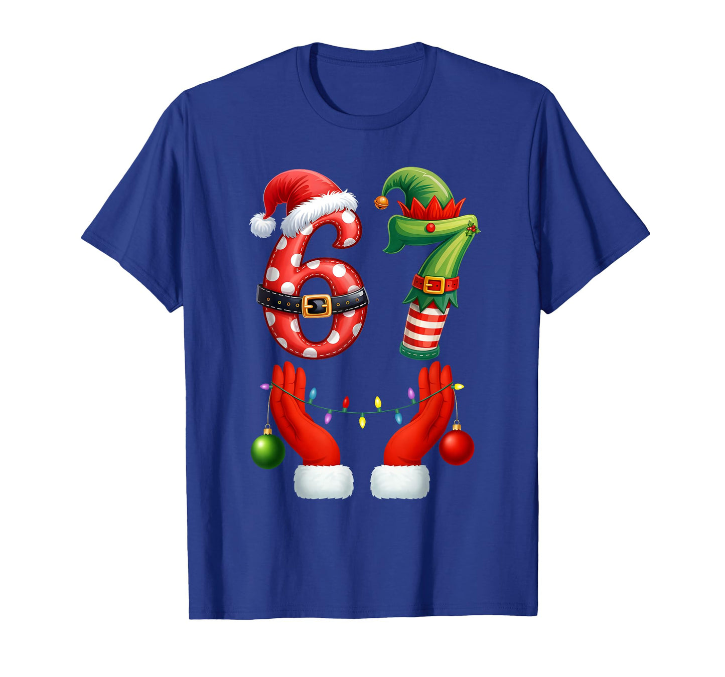 67 Christmas 6 7 Meme Pajamas Holiday Gen Alpha Slang T-Shirt