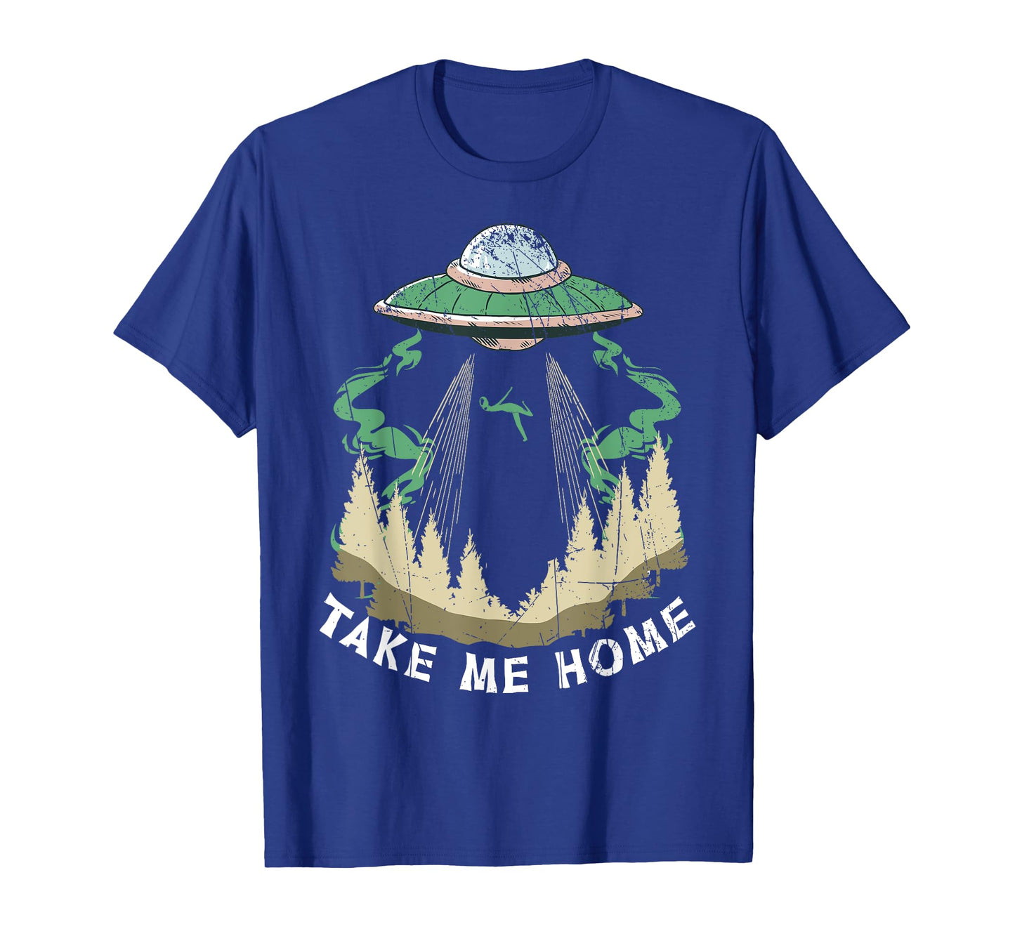 Space Alien Ufo Alien Head Tie Dye Peace T-Shirt