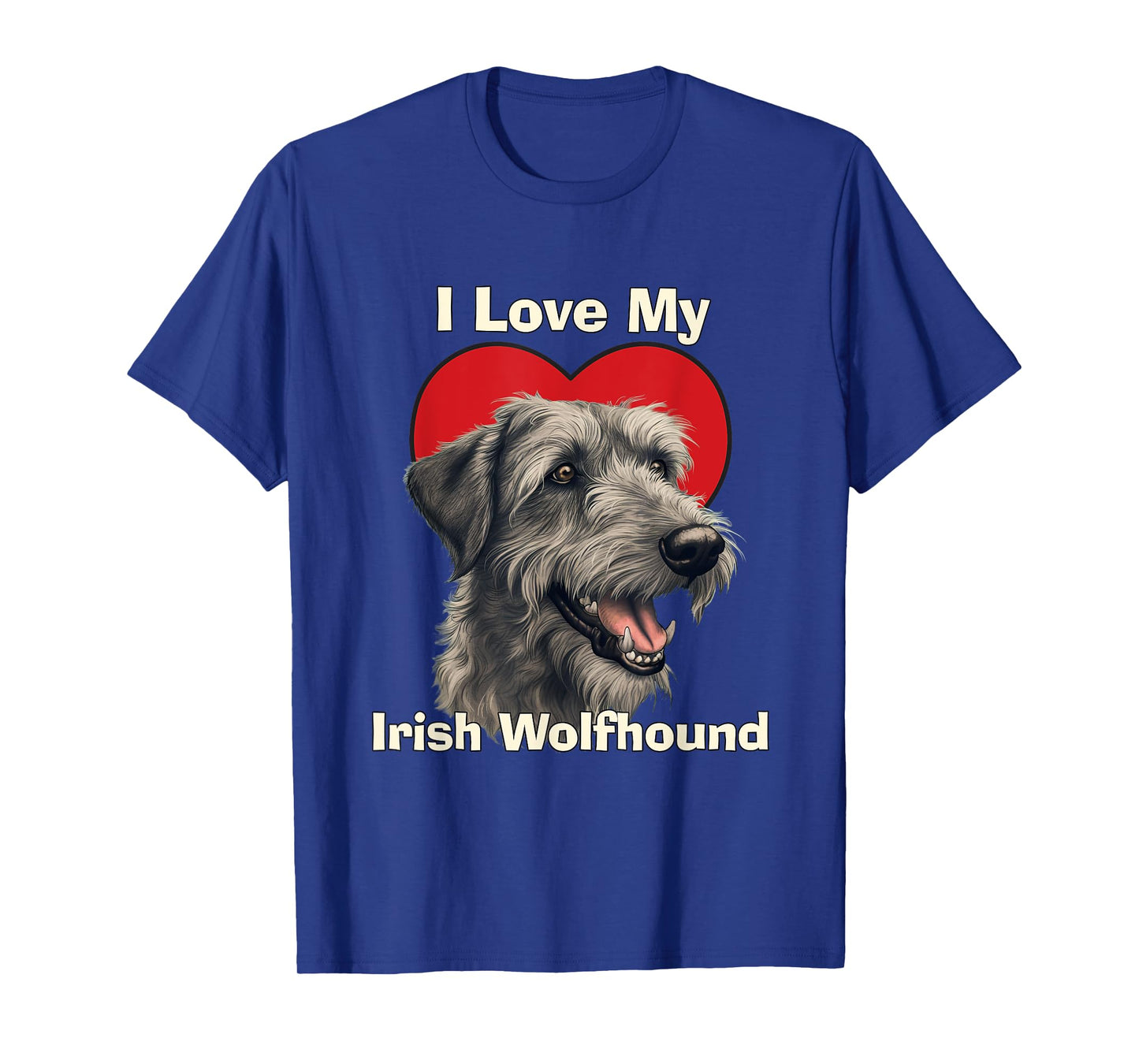 I Love My Irish Wolfhound Puppy Dog Men Women Kids T-Shirt