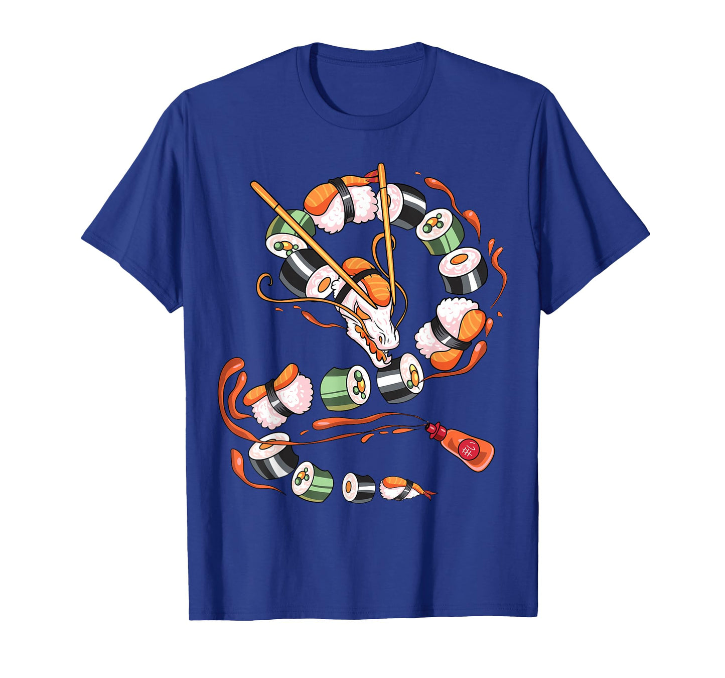 Sushi Dragon Roll Japanese Food Kawaii Dragon Anime Sushi T-Shirt