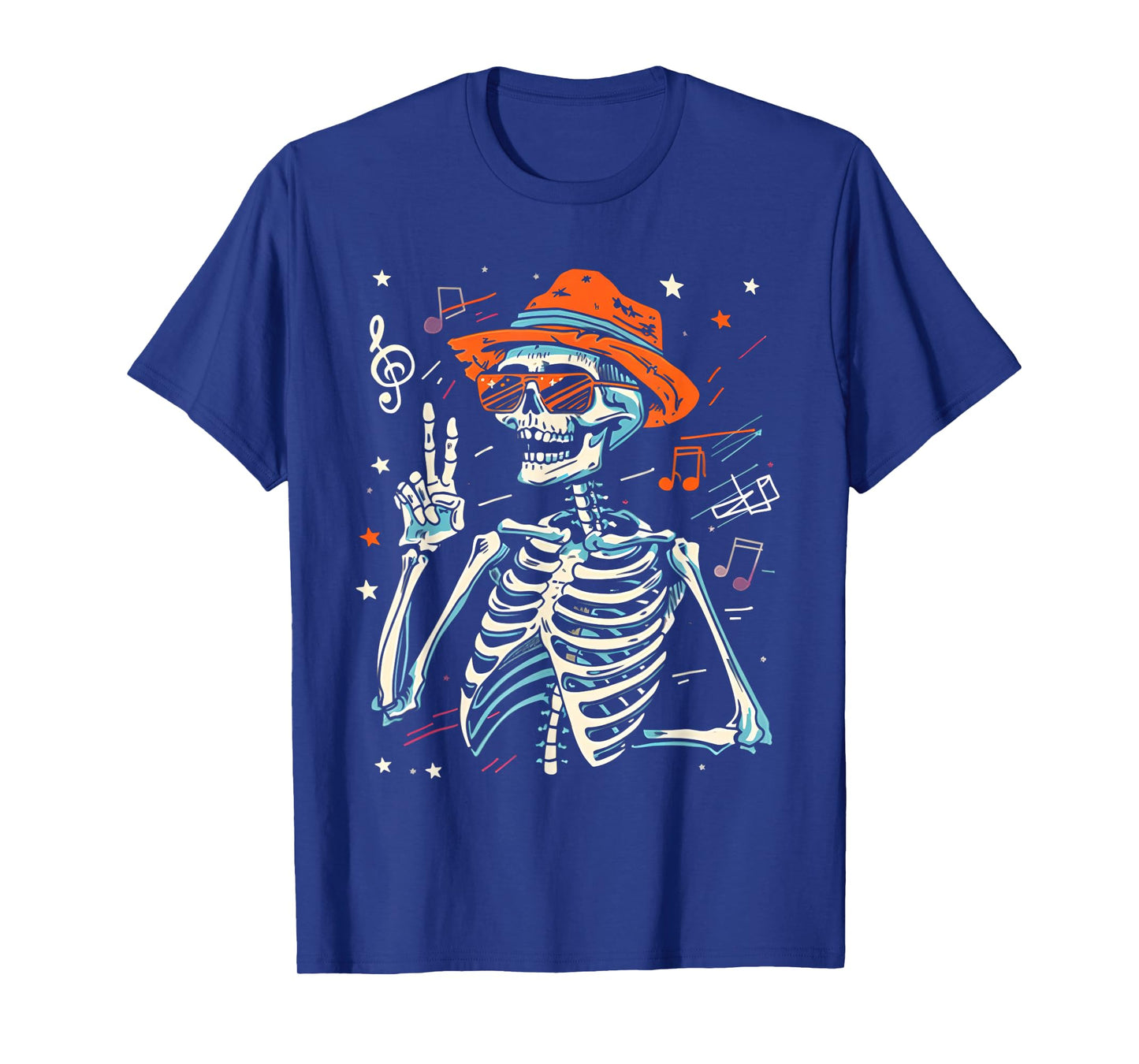 Funny Halloween Rocker Skeleton Hand Rock On Halloween T-Shirt