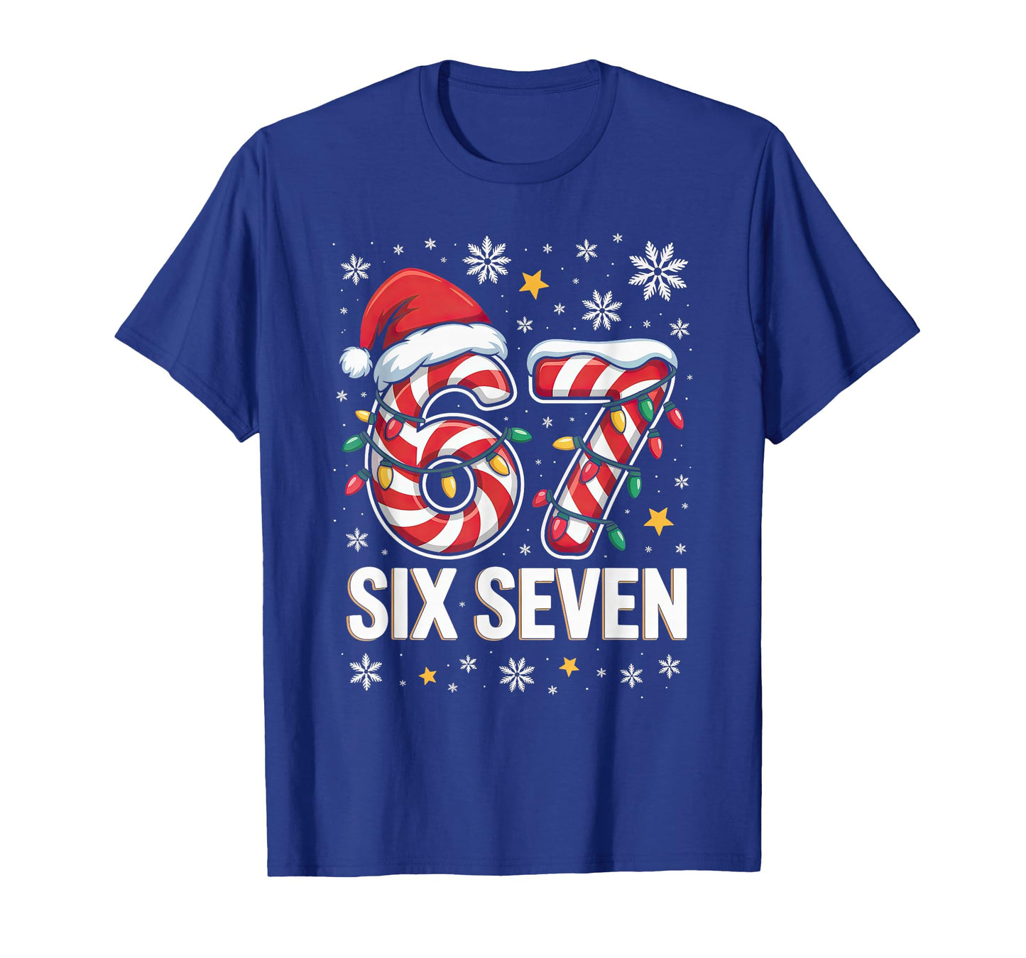 67 Christmas Kids Boys Girls Meme Xmas Fun Candy Cane T-Shirt