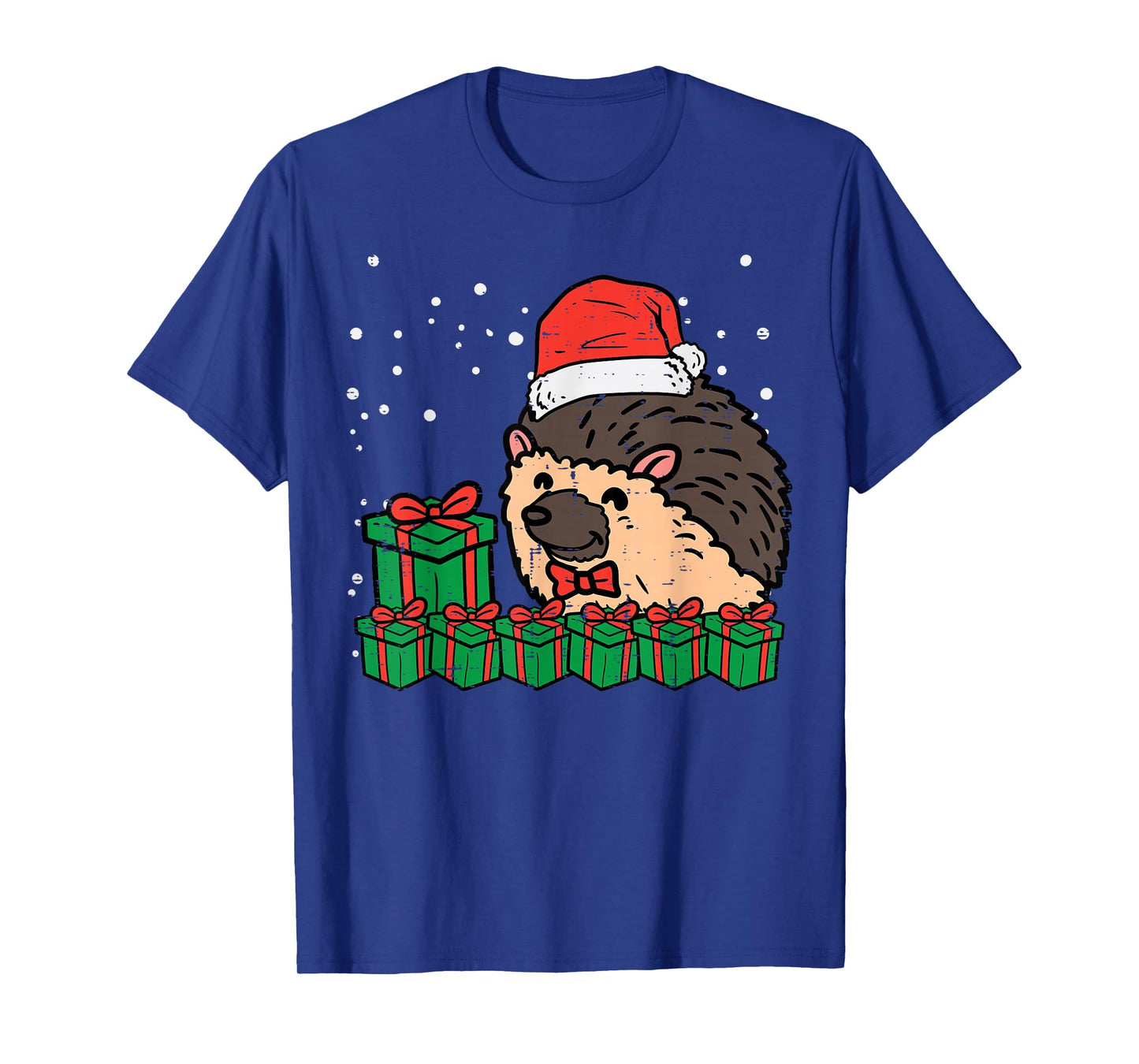 Christmas Hedgehog Santa Cute Xmas Porcupine Men Women Kids T-Shirt