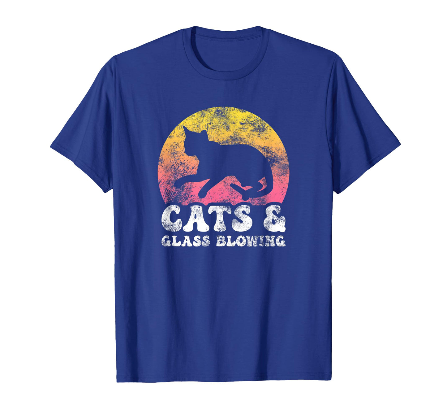 Funny Cats & Glass Blowing Vintage Retro Hobby T-Shirt