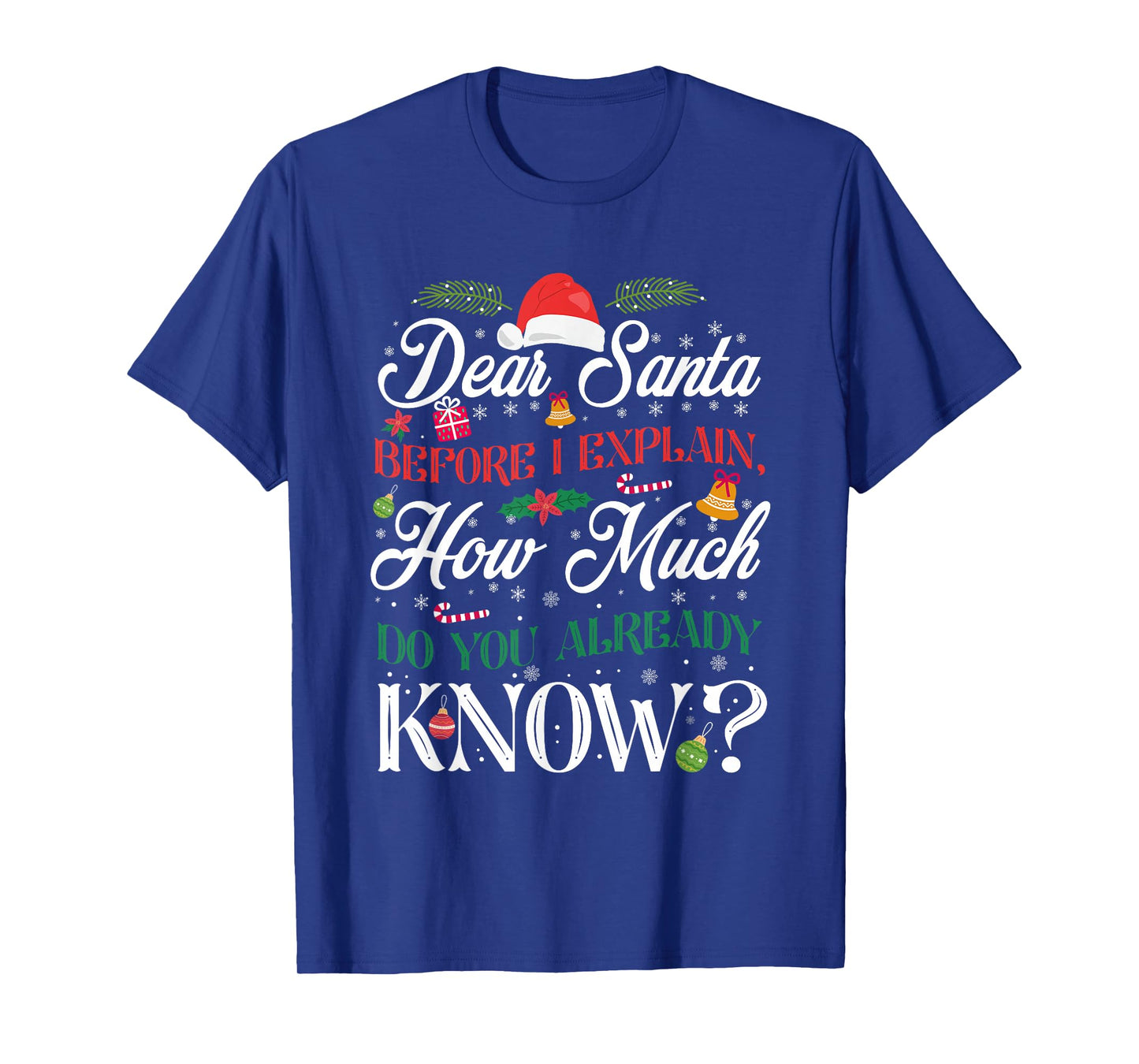 Funny Christmas Dear Santa How Much Do You Know T-Shirt
