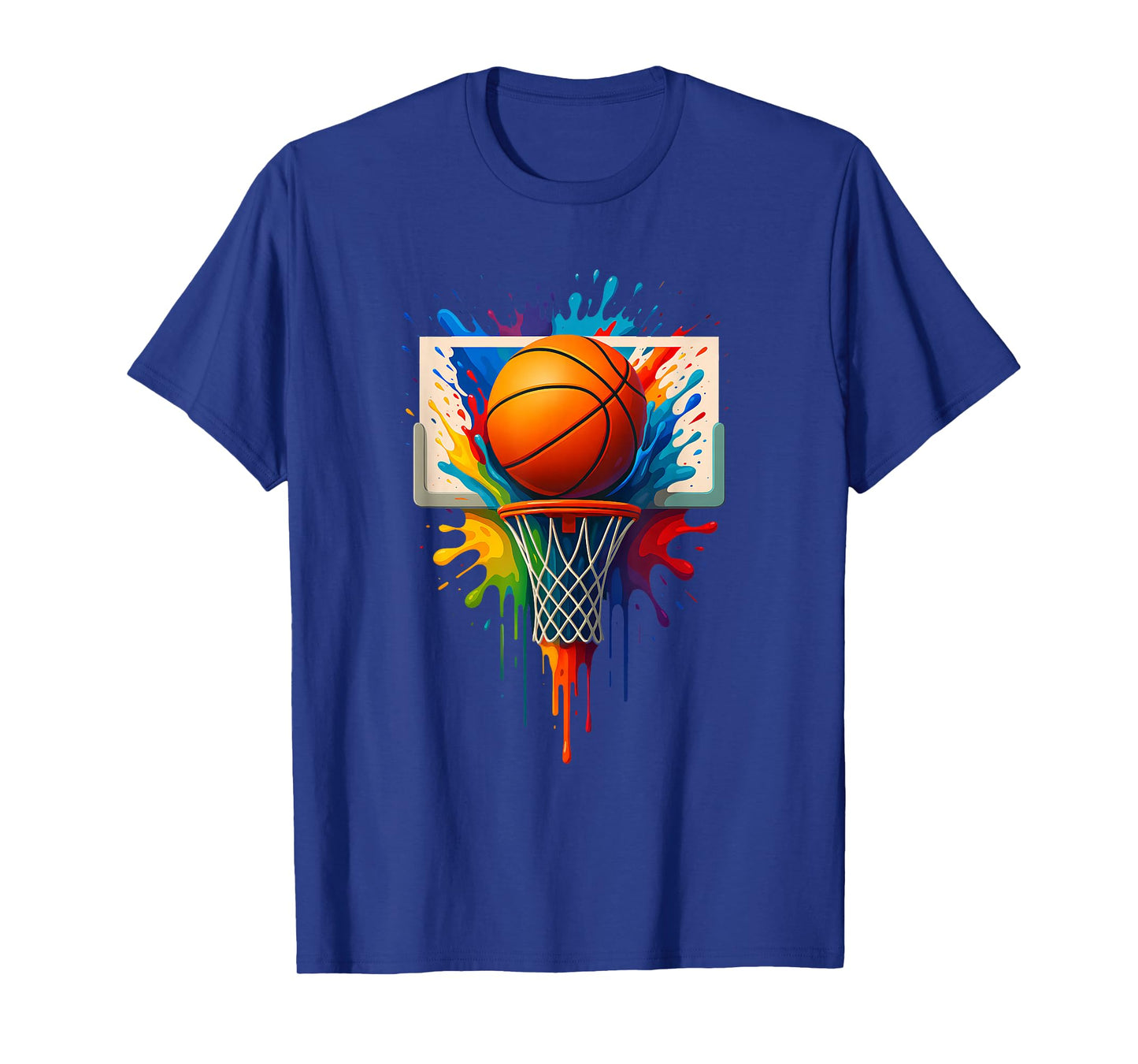 Colorful Basketball Splash Baller Tie Dye Color Team Player T-Shirt