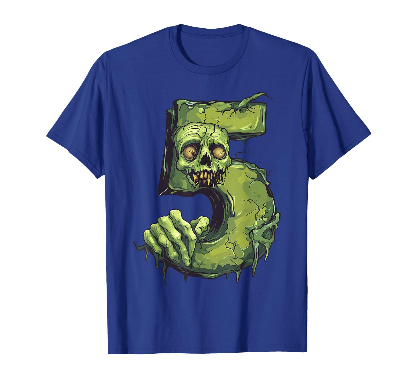 Fun 5th Birthday Zombie Halloween Themed 5 Year Old Kids T-Shirt