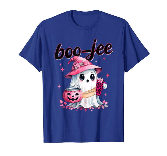Boujee Boo Jee Spooky Ghost Pink Halloween Pumpkin Costumes T-Shirt