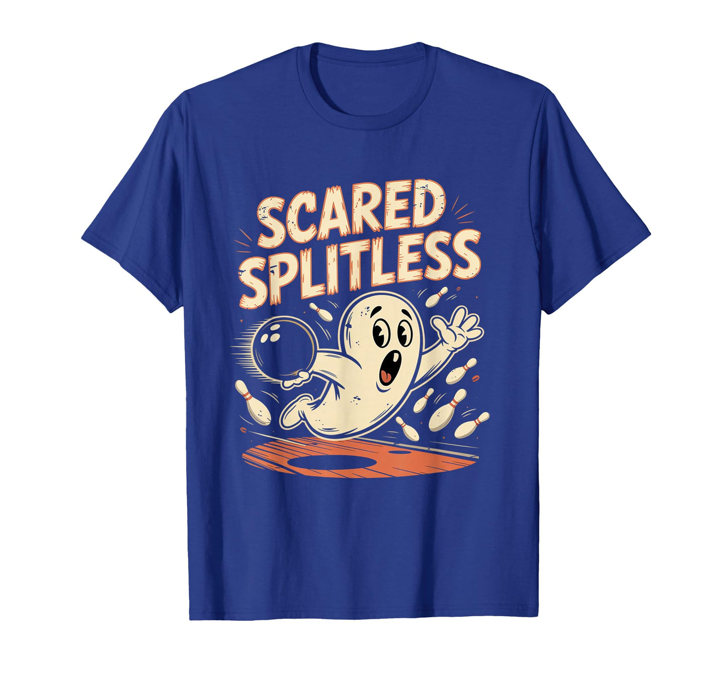 Scared Splitless Bowling Halloween Fun Design T-Shirt