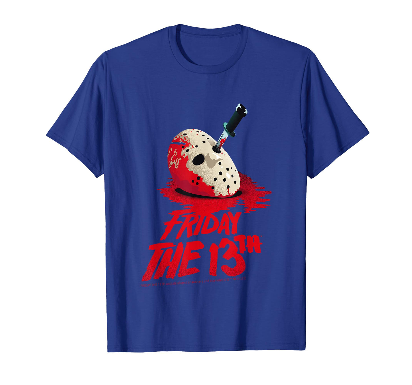 Friday The 13th Mask Blood Halloween Design T-Shirt