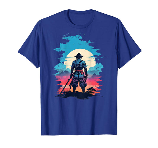BACKSIDE Vintage Mystic Japanese Samurai Anime Silhouette T-Shirt