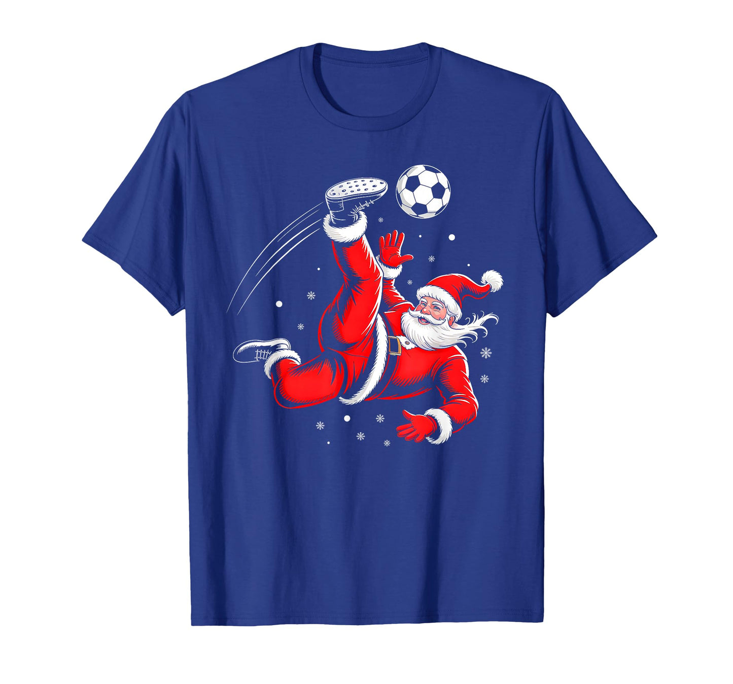 Santa Plays Soccer Christmas Sports Design for Men Boys T-Shirt