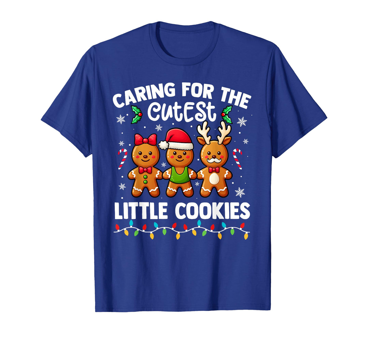 Caring For Cutest Little Cookies Pediatric Nurse Christmas T-Shirt
