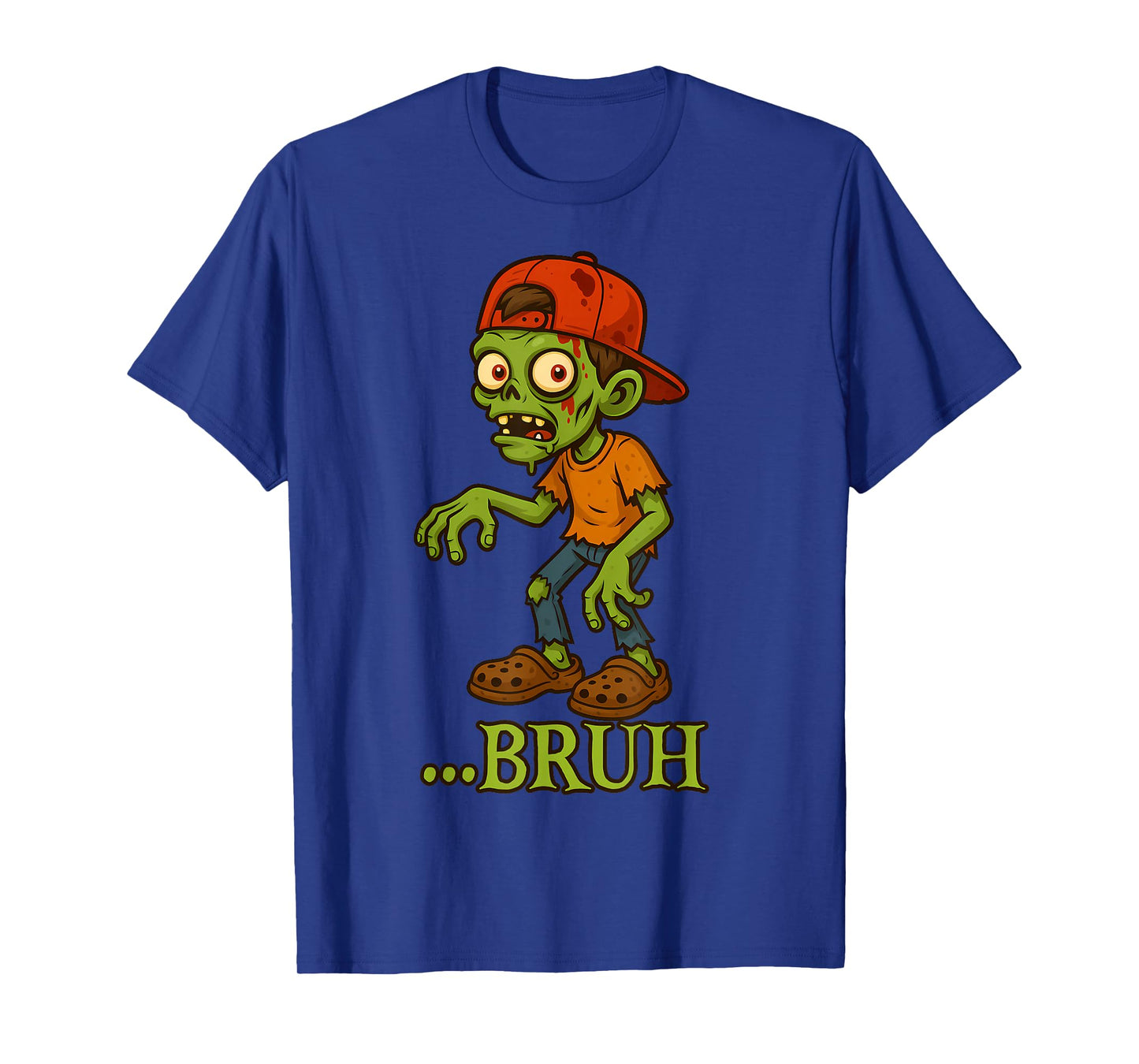 Funny Halloween Bruh Meme Zombie Spooky Costume Kid Teen Men T-Shirt