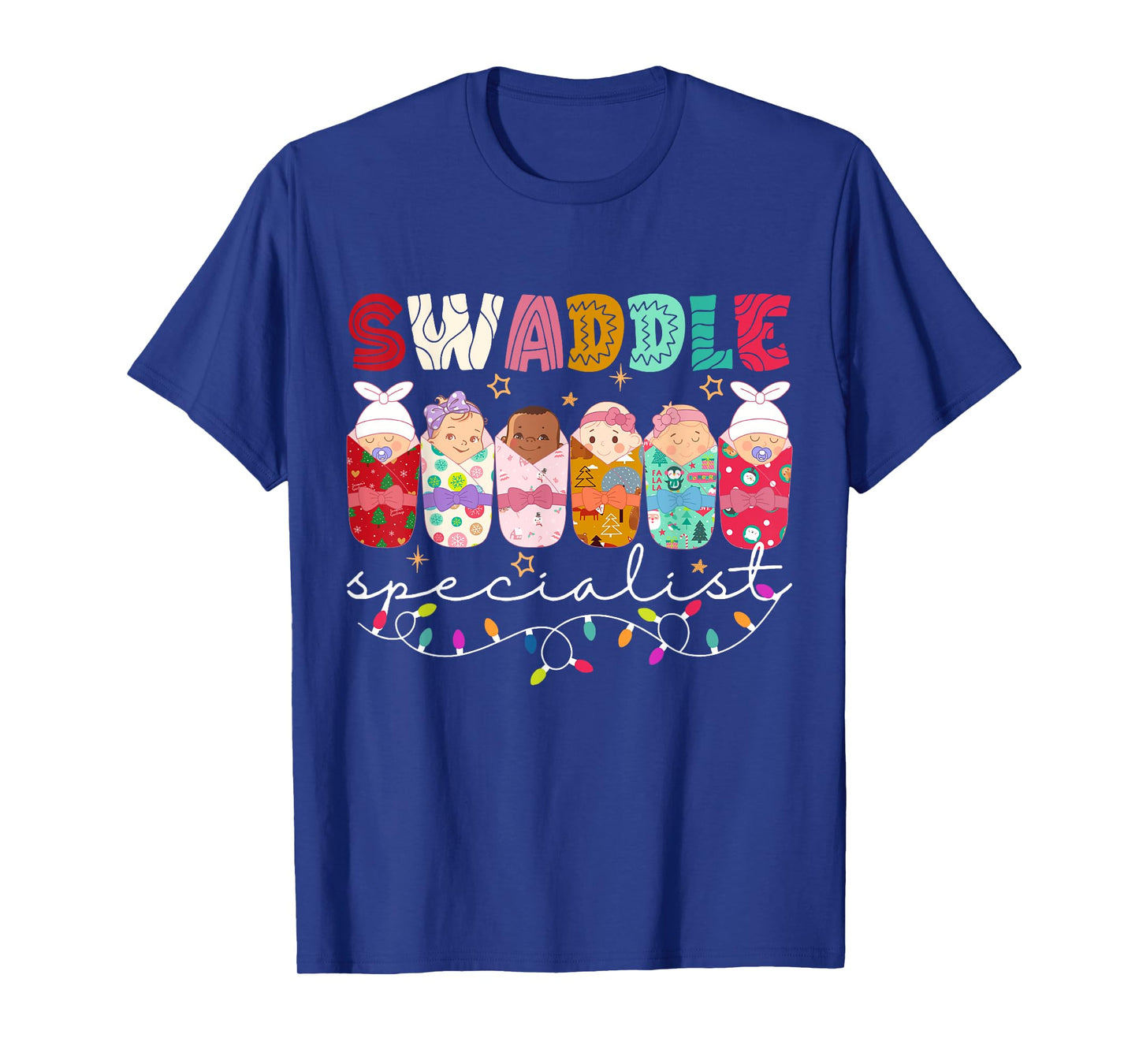 Swaddle Specialist NICU Mother Baby Nurse ICU PICU Christmas T-Shirt