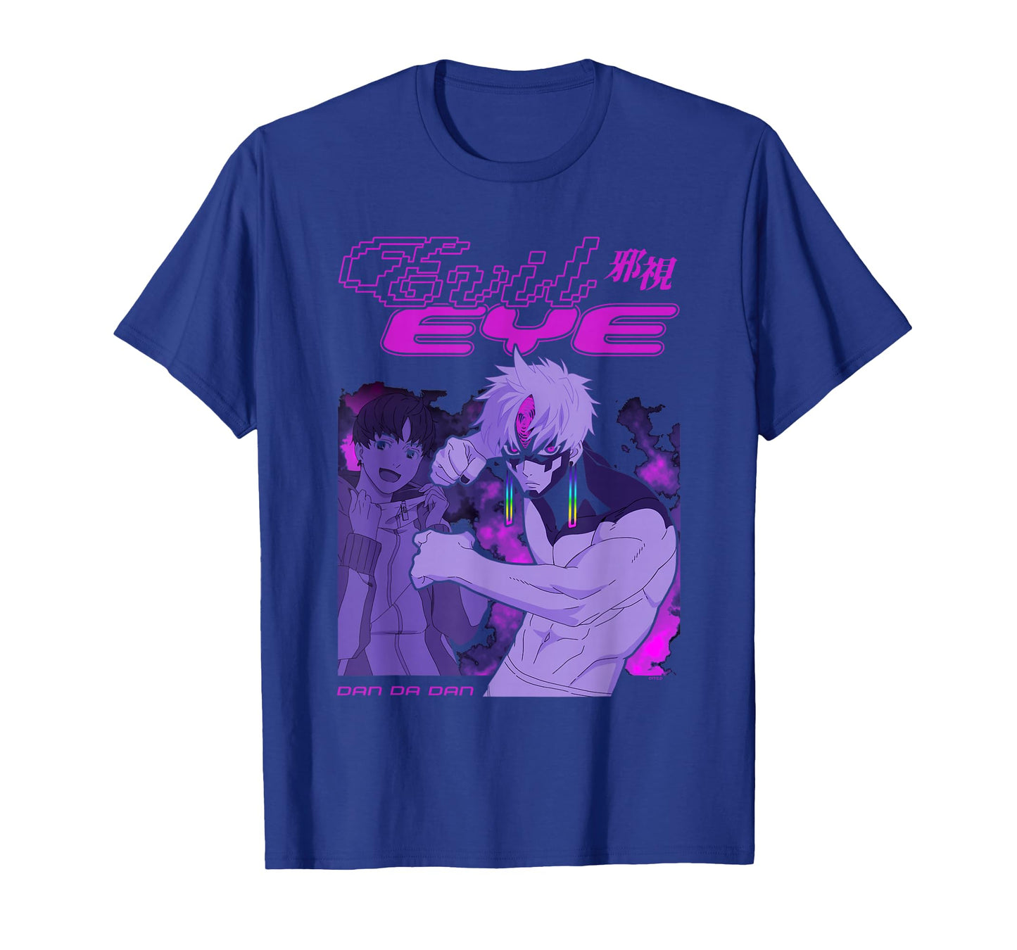 Dan Da Dan Evil Eye Jiji Neon Rave Y2K Anime T-Shirt