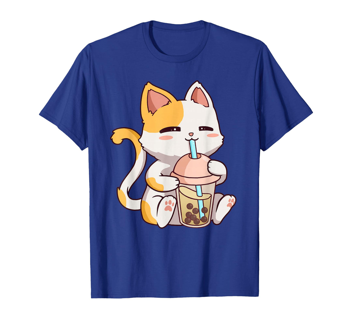 Cute Cat Kawaii Boba Tea Bubble Neko Anime T-Shirt