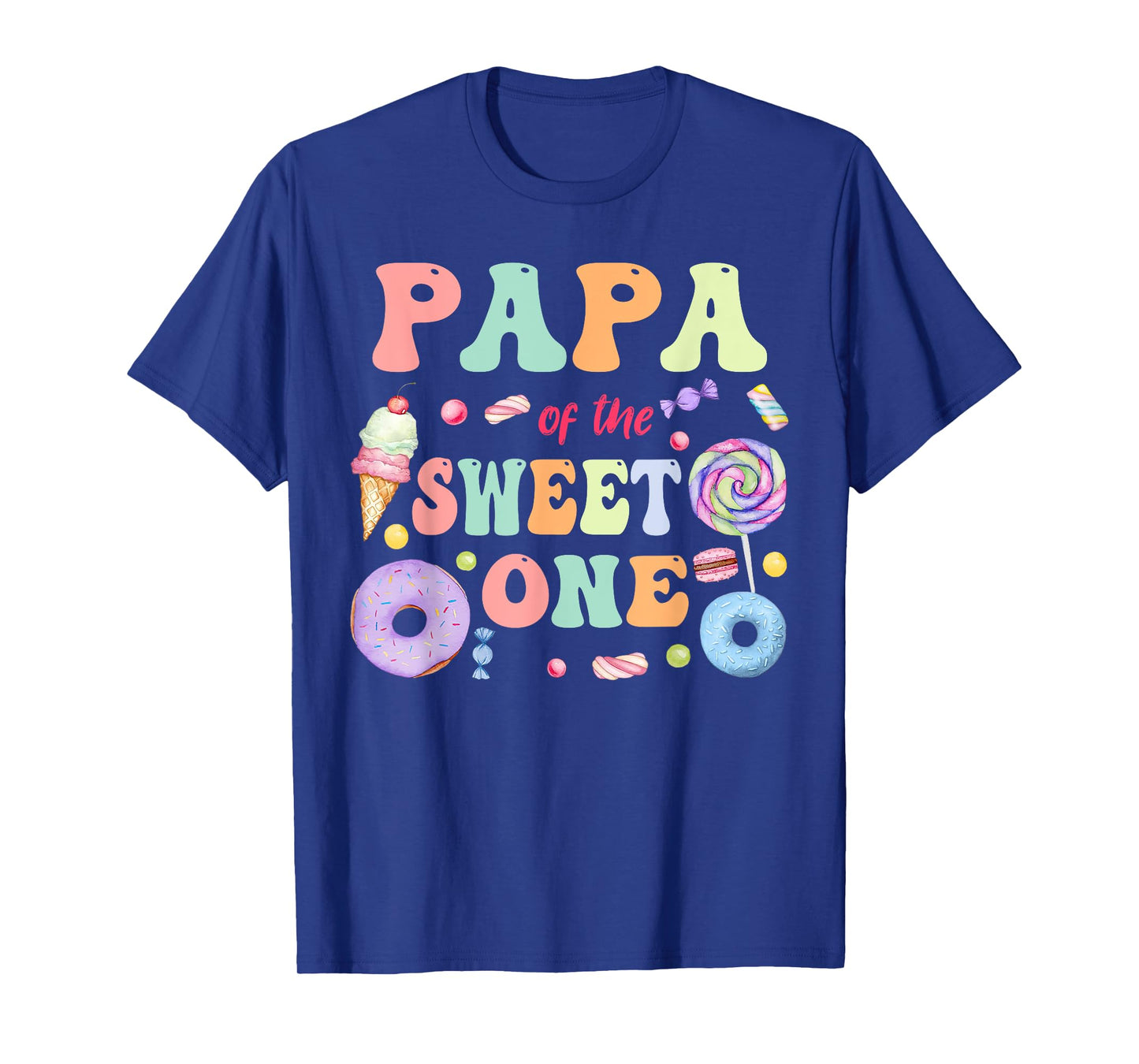 Papa of The Sweet One Lollipop Candy Birthday Party Family T-Shirt