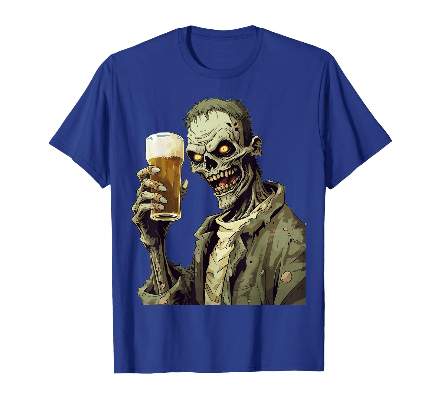 Halloween Zombie Drinking Beer T-Shirt