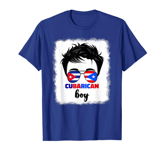 Half Cuban And Puerto Rican Rico Cuba Cubarican Kids Boys T-Shirt