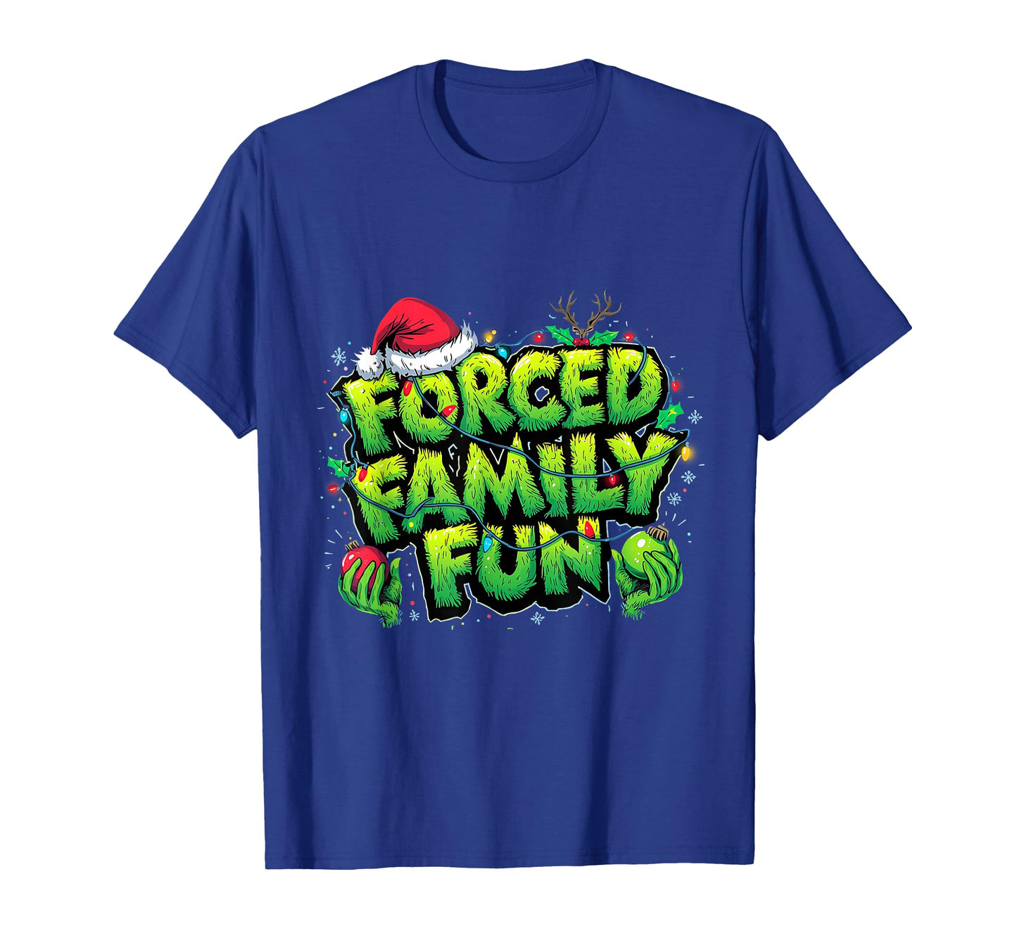 Forced Family Fun Funny Christmas Holiday Design T-Shirt
