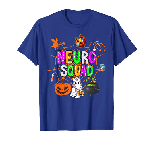 Spooky Neuro Squad Halloween Science Neurology Nurse Ghost T-Shirt