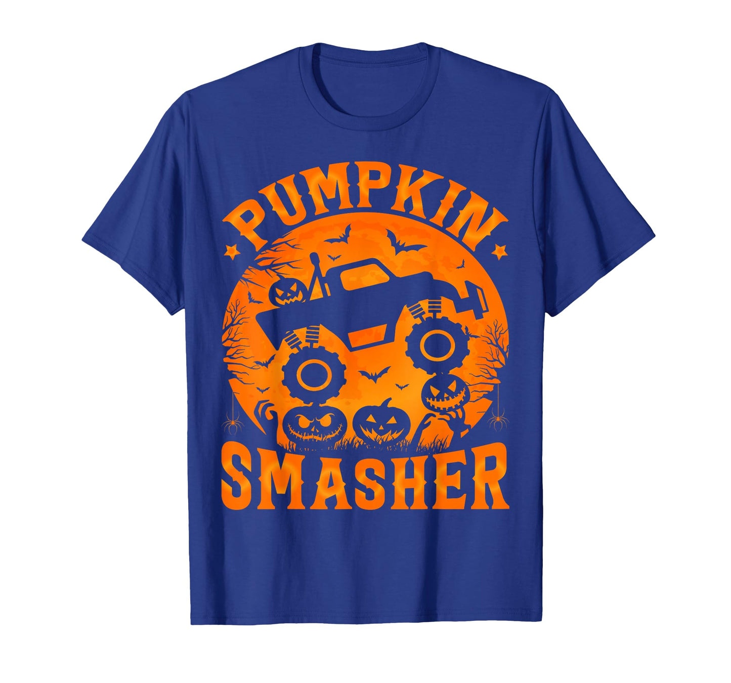 Pumpkin Smasher Halloween Monster truck Boys Halloween Kids T-Shirt