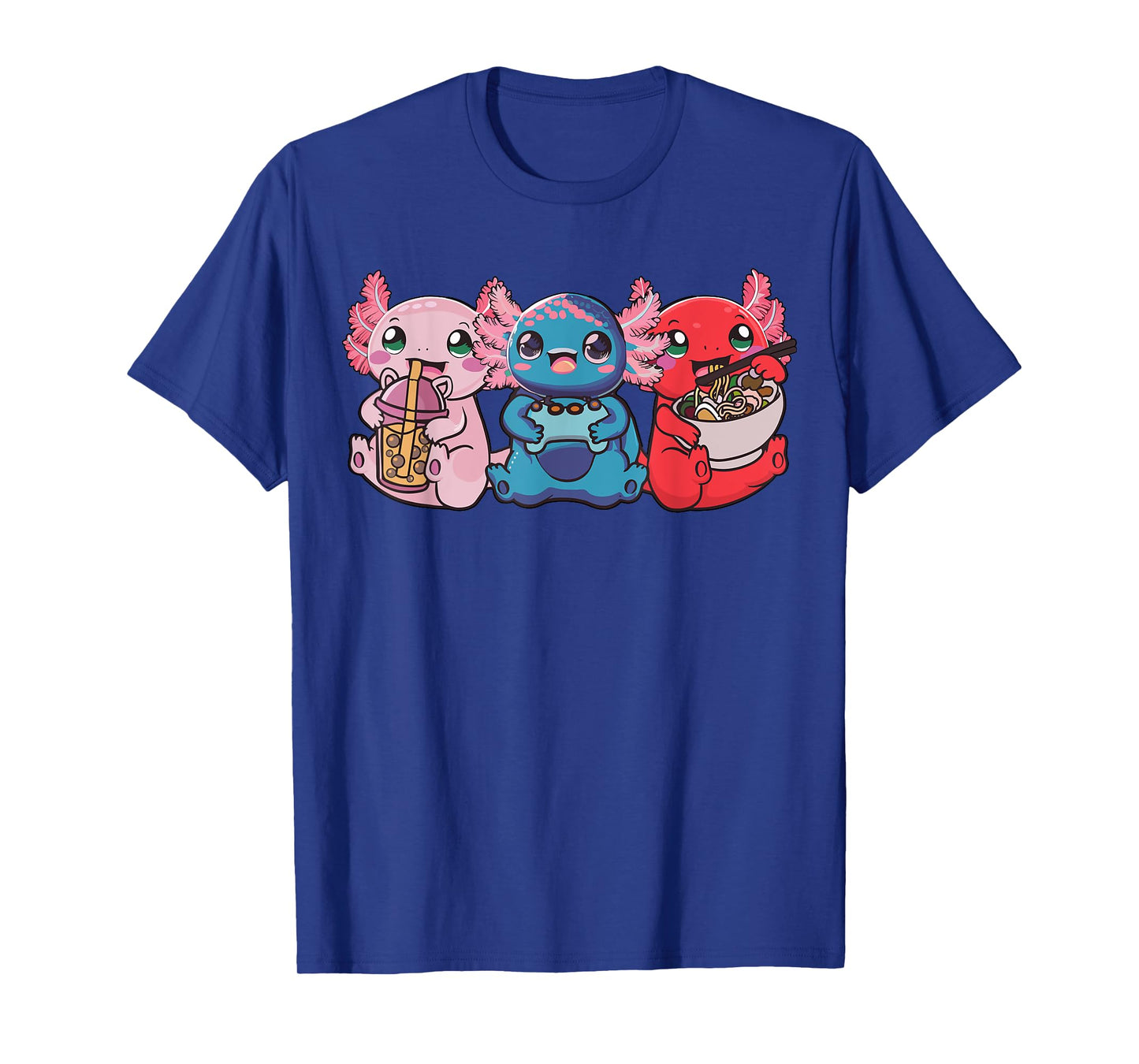 Axolotl Boba Tea Bubble Tea Gaming Gamer Ramen Axolotl T-Shirt