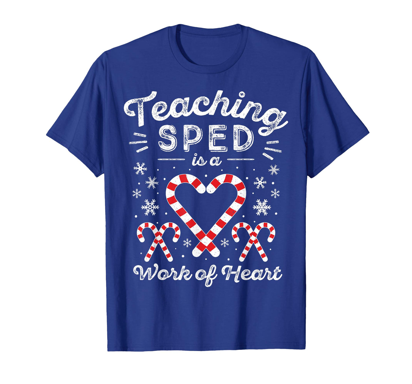 Special Ed Christmas Candy Cane | Work of Heart SPED Teacher T-Shirt
