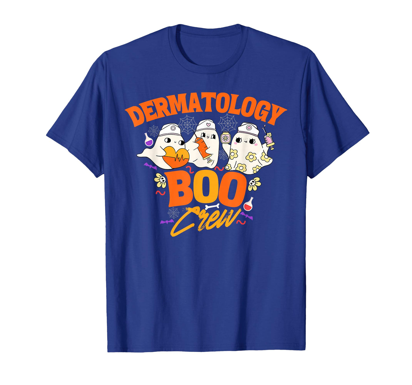 Dermatology Boo Crew Halloween Nurse Ghost Dermatologist T-Shirt