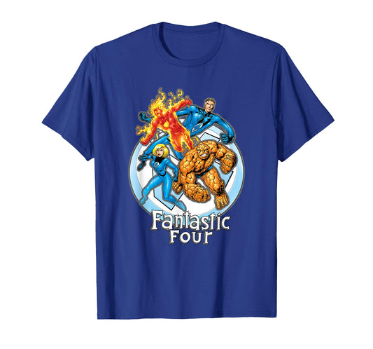 Marvel Fantastic Four Hero Poses Group Shot Poster T-Shirt