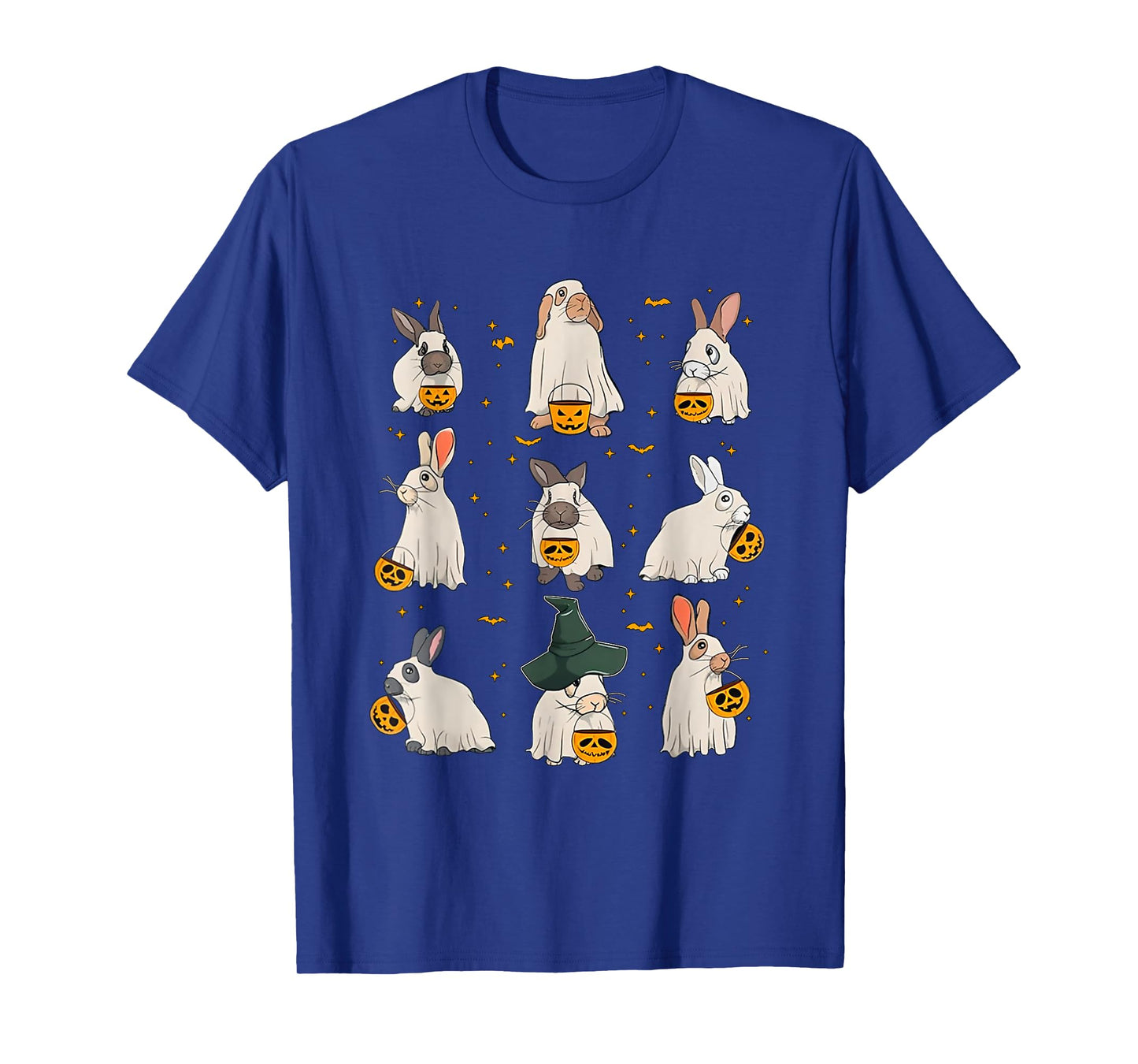 Spooky Rabbit Ghost Halloween Scary Bunnies With Pumpkins T-Shirt