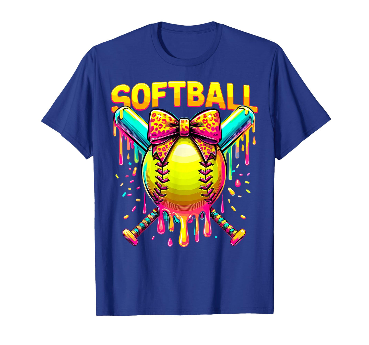 Softball Player Girl Drip T-Shirt